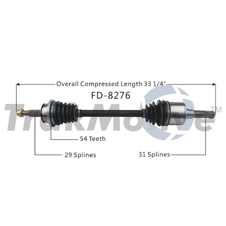 Surtrack Axle Cv Axle Shaft, Fd-8276 FD-8276